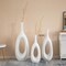 Frosted Fiberglass Tall Floor Vase - Decorative Vase for Modern Home Decor, Perfect for Living Room, Home Office, Bedroom, Kitchen, Coffee Bar, Farmhouse Decor, and Wedding Centerpieces
